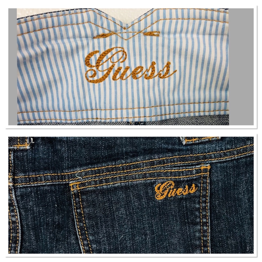 Guess distressed denim jean mini skirt size 28 - Picture 4 of 6
